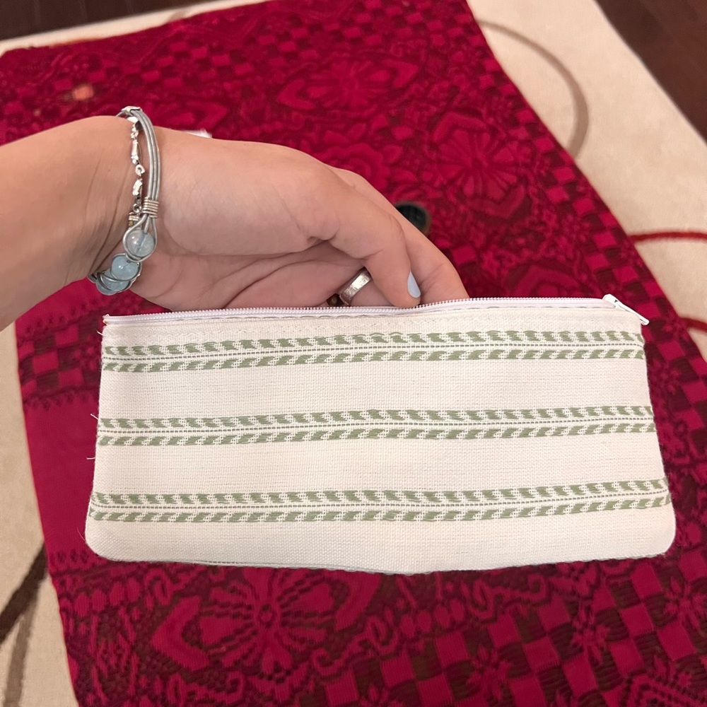 Cotton Greenery Handmade Mini Toiletry Pouch